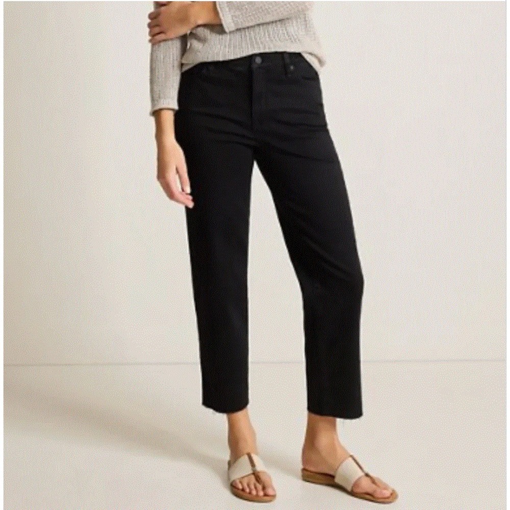Tommy Bahama pants jeans womens W 30 6 velvet corduroy zip black pockets MR slim